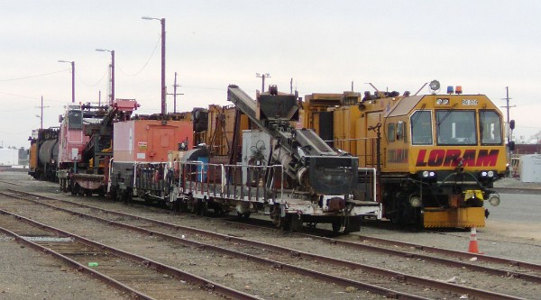 RG306 - Loram Rail Grinder -- SPMW8002 - Ohio Locomotive Crane