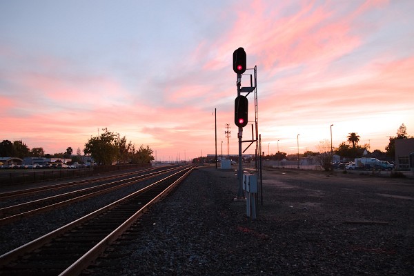 Sunset Over The Yard